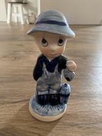 Vintage Handgeschilderd Beeldje delft blue, Ophalen of Verzenden, Gebruikt, Mens