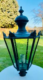 Schitternde Antieke koperen 6 kantige lantaarn ( kap), Tuin en Terras, Ophalen, Staande lamp, 50 tot 250 watt, IJzer