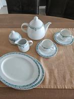 Arzberg theeservies van AH blauw groen randje, Ophalen