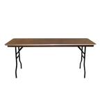 Buffettafel hout met aluminium rand inklapbaar 220 cm, Huis en Inrichting, Tafels | Sidetables, Info@edvonline.nl, Ophalen of Verzenden