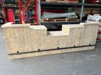 Toonbank, receptiebalie L-model van steigerhout maatwerk, Ophalen