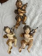 Drie vintage engelen beelden, Antiek en Kunst, Antiek | Religie, Verzenden
