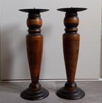 2 kandelaars, Gebruikt, Ophalen of Verzenden, Kandelaar, Hout