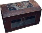 Antieke orginele zweedse bruidskist, Ophalen, Gebruikt, 50 tot 100 cm, Zweden
