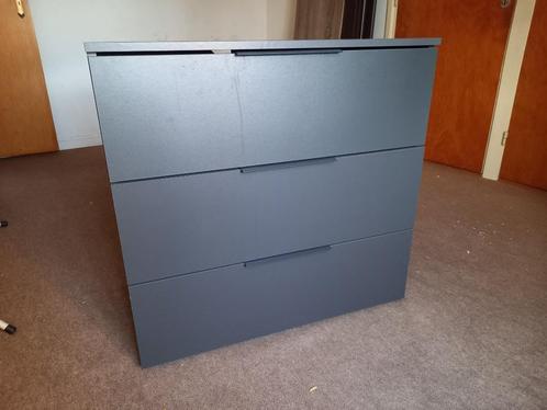 Houten ladekast, zwart, 3 lades (Gamma), Huis en Inrichting, Kasten | Ladekasten, Nieuw, Minder dan 100 cm, 50 tot 100 cm, 25 tot 50 cm