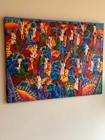 Kleurrijk Afrikaans Schilderij, Antiek en Kunst, Ophalen