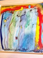 Acryl schilderij van Susan Schildkamp, afm. ca 80x80, Antiek en Kunst, Ophalen