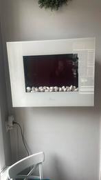 Mooie witte electrische livin flame haard, Huis en Inrichting, Ophalen, Zo goed als nieuw, Vrijstaande haard, Elektrische haard