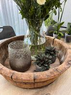 Mooie grote rustieke olijfbak, Huis en Inrichting, Woonaccessoires | Schalen en Manden, Ophalen of Verzenden, Zo goed als nieuw