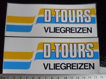 2x sticker D-tours vliegreizen logo beschikbaar voor biedingen