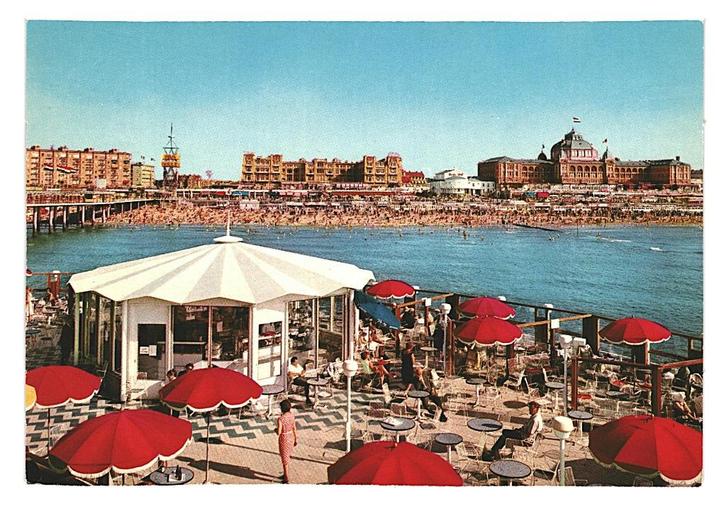 982297 Scheveningen ZH Strand Pier Nette oude kaart onbeschr, Verzamelen, Ansichtkaarten | Nederland, Ongelopen, Zuid-Holland