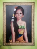 Indonesisch schilderij - Balinese Vrouw, Antiek en Kunst, Ophalen