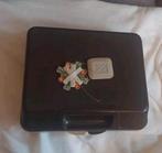 VINTAGE brocant CURVER NAAI-DOOS MET o.a OUD HOUT KLOS GAREN, Ophalen of Verzenden