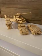 Houten Modelvoertuigen - Boot, Helikopter, Auto's, Verzamelen, Beelden en Beeldjes, Ophalen, Gebruikt, Overige typen