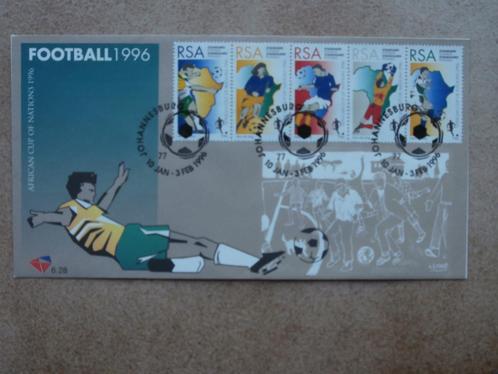 ZUID AFRICA 1996; FDC AFRICA CUP VOETBALLEN, Postzegels en Munten, Postzegels | Eerstedagenveloppen, Onbeschreven, Rest van de wereld