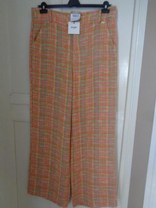 POM AMSTERDAN tweedachtige broek:mt 42(NIEUW), Kleding | Dames, Broeken en Pantalons, Nieuw, Maat 42/44 (L), Oranje, Lang, Ophalen of Verzenden