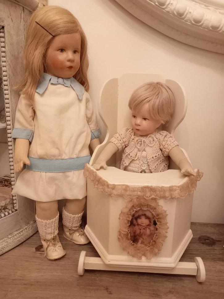 Vintage houten poppen of beren stoeltje., Verzamelen, Poppen, Zo goed als nieuw, Accessoires, Ophalen of Verzenden