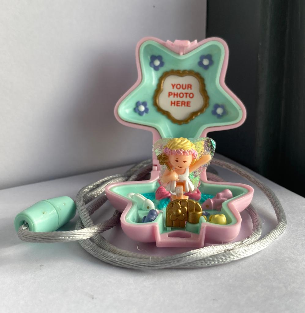Polly Pocket Fairy Garden medaillon 1992 - Zeldzaam, Ophalen of Verzenden, Zo goed als nieuw