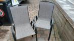 Tk: 2 keurig nette eettafelstoelen voor tuin, Tuin en Terras, Tuinstoelen, Ophalen, Zo goed als nieuw, Aluminium, Stapelbaar