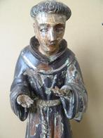 17e / 18e Eeuw antiek houten beeld Heilige Franciscus ? 55cm, Ophalen of Verzenden