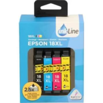 NIEUW! Inkline cartridge EPSON 18XL, zwart+3 kleuren, €5,99 beschikbaar voor biedingen
