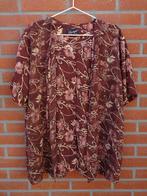 vintage blouse met een romantisch bloemen patroon maat XL, Bruin, Maat 46/48 (XL) of groter, Ophalen of Verzenden, Zo goed als nieuw