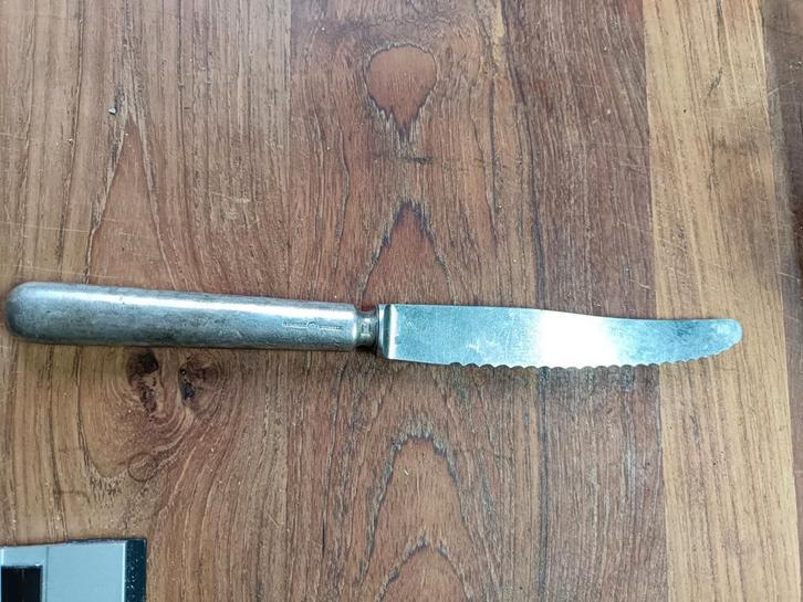 Wellner Soehne bestekmes zwaar verzilverd 19e eeuw, Antiek en Kunst, Antiek | Bestek, Ophalen of Verzenden