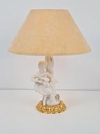 Vintage tafellamp bisque porselein goud Barok Italië Regency, Minder dan 50 cm, Gebruikt, Ophalen of Verzenden, Barok regency brocante