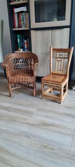 2 Vintage Kinderstoelen: Bamboe & Rotan, Huis en Inrichting, Stoelen, Ophalen