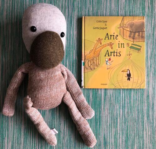 Artis de Partis knuffel groot boek Arie in Artis Gitte Spee, Kinderen en Baby's, Speelgoed | Knuffels en Pluche, Overige typen