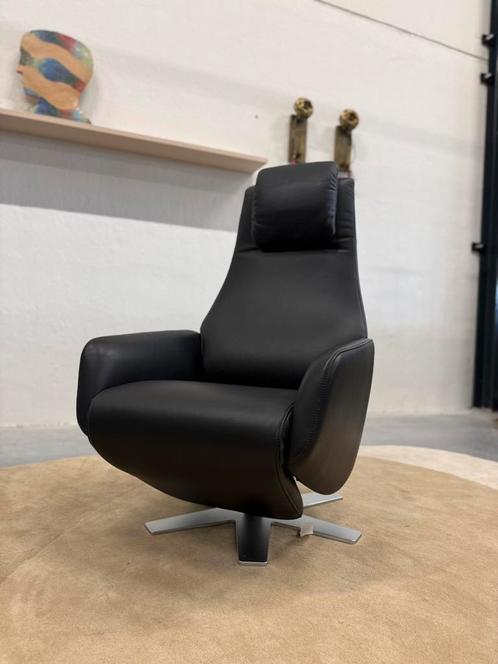 Nieuw FSM Skye Relaxfauteuil elektrisch zwart leer Design, Huis en Inrichting, Fauteuils, Nieuw, Leer, Ophalen of Verzenden