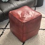 Vierkante leren poef, Ophalen, Minder dan 50 cm, Vierkant, Nieuw