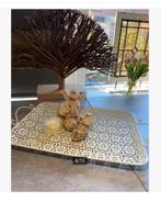 Metalen opengewerkte Schaal Mand met 7 decoratie items, Antiek en Kunst, Ophalen of Verzenden