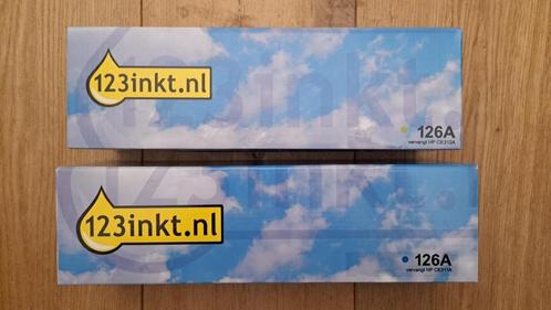 123inkt HP126A (CE311A) cyaan en HP126A (CE312A) geel, Computers en Software, Printerbenodigdheden, Nieuw, Toner, Ophalen