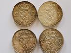 Vier DAALDERS - 2,5 Gulden MUNTEN 1959, 1961 en 1966, Zilver, 2½ gulden, Koningin Beatrix, Losse munt