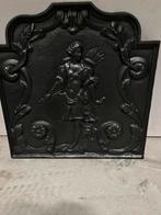 Antieke gietijzeren stookplaat met krijger, Ophalen of Verzenden, Gebruikt, Overige soorten