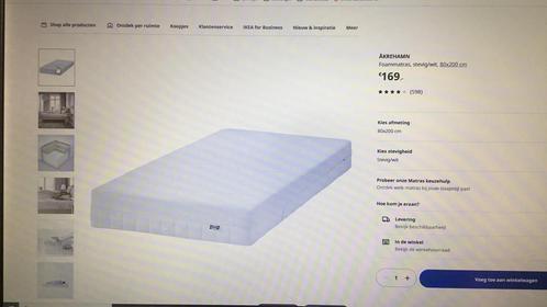 Matras, Huis en Inrichting, Slaapkamer | Matrassen en Bedbodems, Zo goed als nieuw, Matras, 80 cm, 200 cm, Eenpersoons, Ophalen
