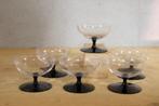6x vintage jaren ’70 dessertcoupes – zwarte voet

Set van 6, Ophalen of Verzenden