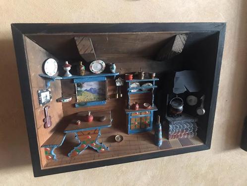 Zwitsers kijkkastje. Diorama., Antiek en Kunst, Curiosa en Brocante, Ophalen of Verzenden