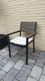 4 terras tuin stoelen + nieuwe kussens, Tuin en Terras, Tuinstoelen, Ophalen, Nieuw, Metaal, Stapelbaar