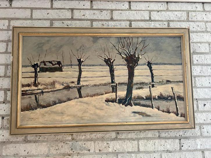 Olieverf schilderij van J. Sprenger Stolk, gedateerd 1966., Antiek en Kunst, Kunst | Schilderijen | Klassiek, Ophalen