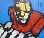 Herman Brood  'IK'  zeefdruk op linnen, Verzenden