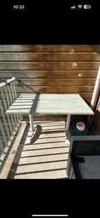 Stevige tafel balkon/tuin, Tuin en Terras, Ophalen, Gebruikt, Eettafel, Hardhout