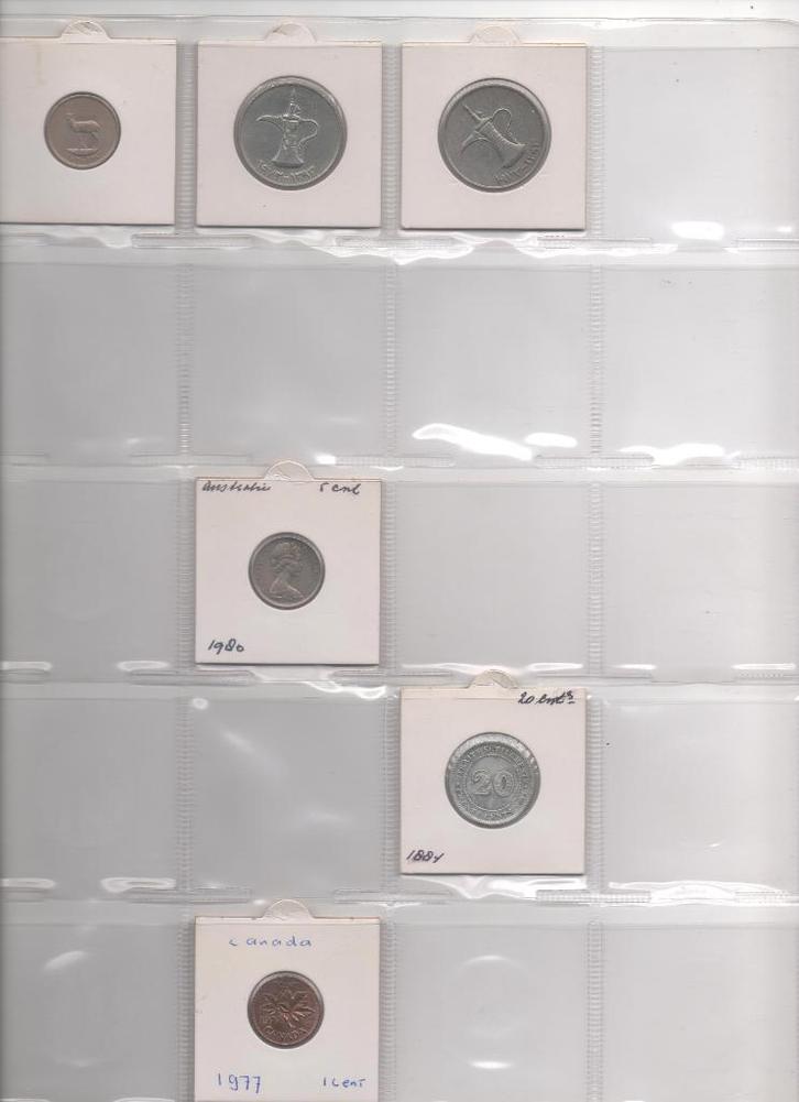 Meerdere wereldmunten, Postzegels en Munten, Munten | Europa | Niet-Euromunten, Losse munt, Overige landen, Ophalen of Verzenden