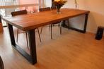 Eettafel Teakhout industrieel – 240  100 cm (6-persoons), Ophalen, 100 tot 150 cm, Teakhout, 200 cm of meer
