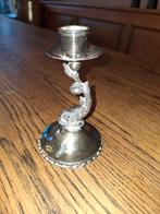 Zilveren kandelaar 835 - 113 gram met gravures, Antiek en Kunst, Ophalen of Verzenden, Zilver