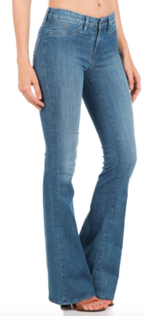 Denham Farrah YSNL super flare stretch jeans mt 26/32 ZGAN, Kleding | Dames, Spijkerbroeken en Jeans, Nieuw, W27 (confectie 34) of kleiner