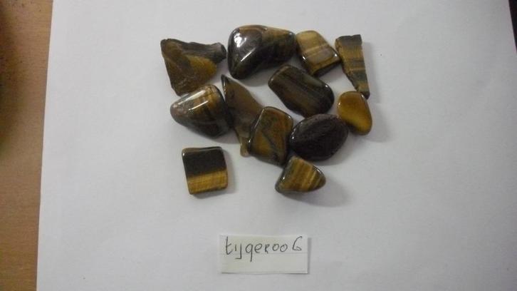 Tijgeroog-Trommelstenen, Verzamelen, Mineralen en Fossielen, Mineraal, Verzenden