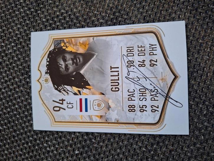 Foto Ruud Gullit met handtekening (print) # FIFA / AC Milan, Verzamelen, Sportartikelen en Voetbal, Nieuw, Overige typen, Buitenlandse clubs