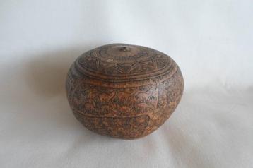 Scrimshaw Kalebas Peru Antiek beschikbaar voor biedingen